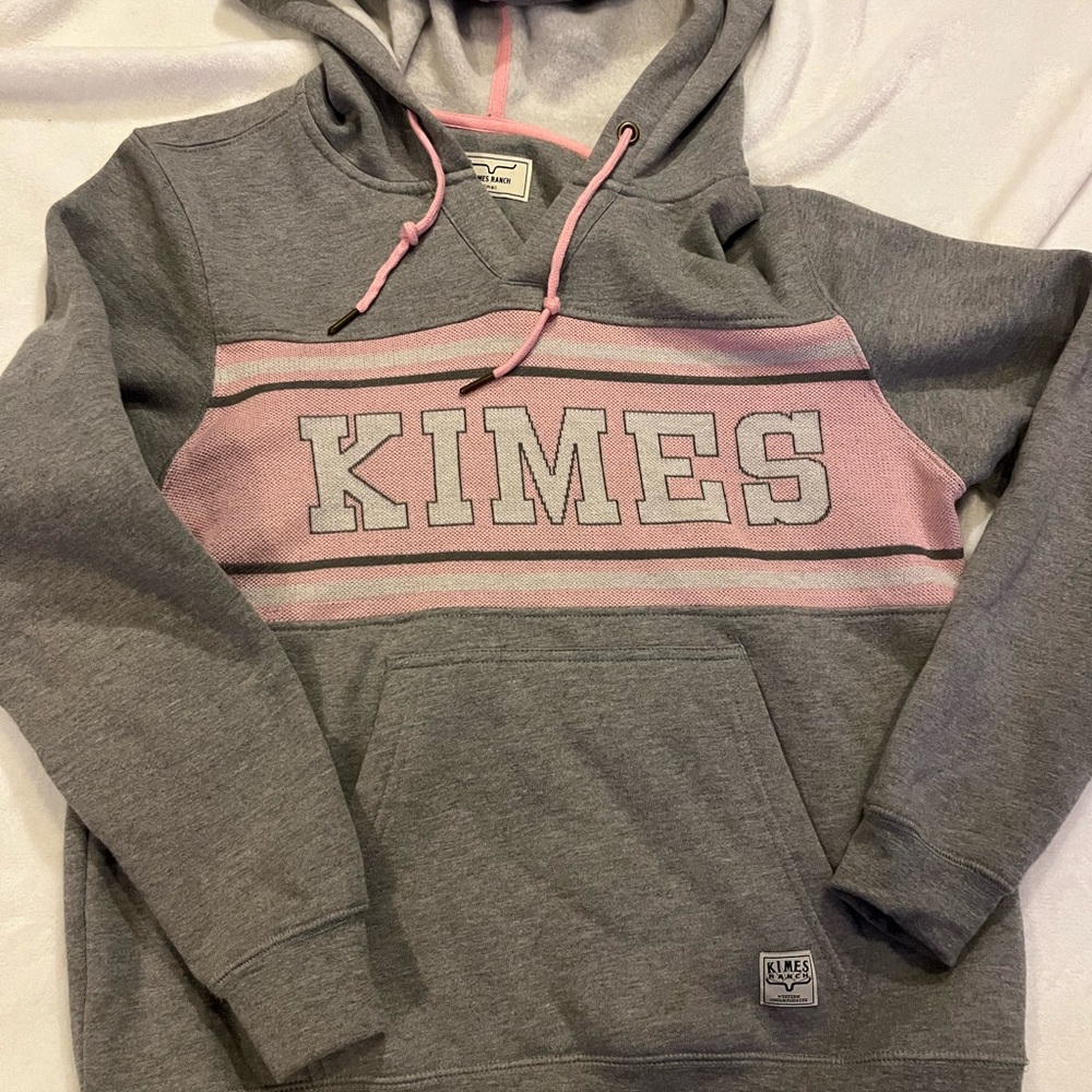 Kimes Gray and Pink Hoodie